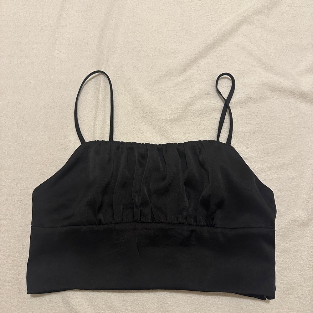 Aritzia Satin Crop Top